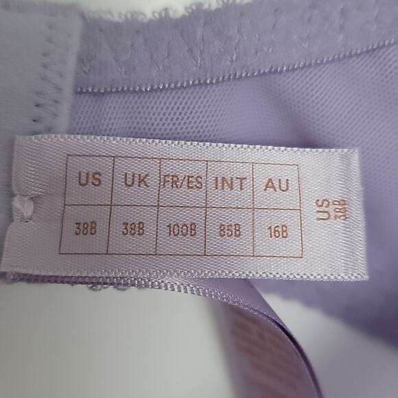 Savage X Fenty Flocked Logo Unlined Bra, 38B - Picture 7 of 8